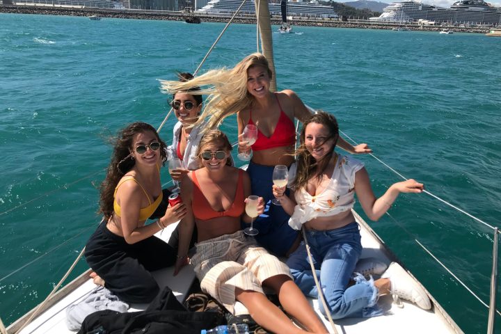 Friends enjoying a sailing activity
