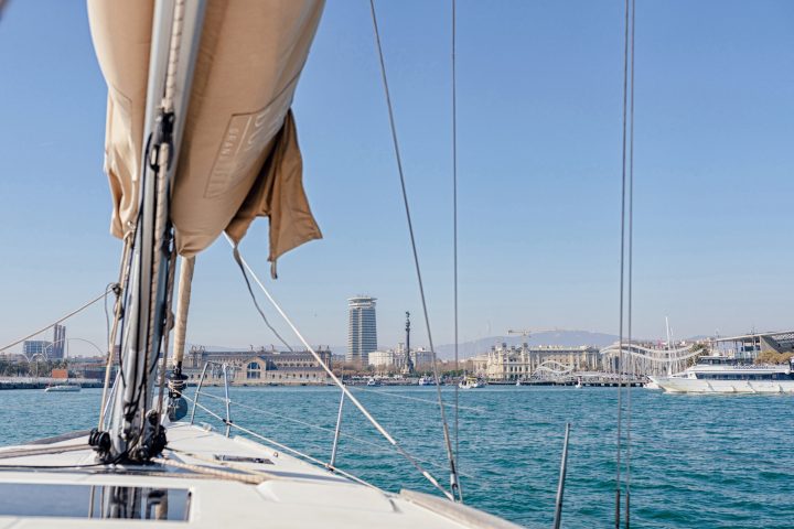 Skyline Barcelona from the sea