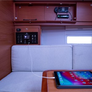 USB charging sailing boat Barcelona Spain